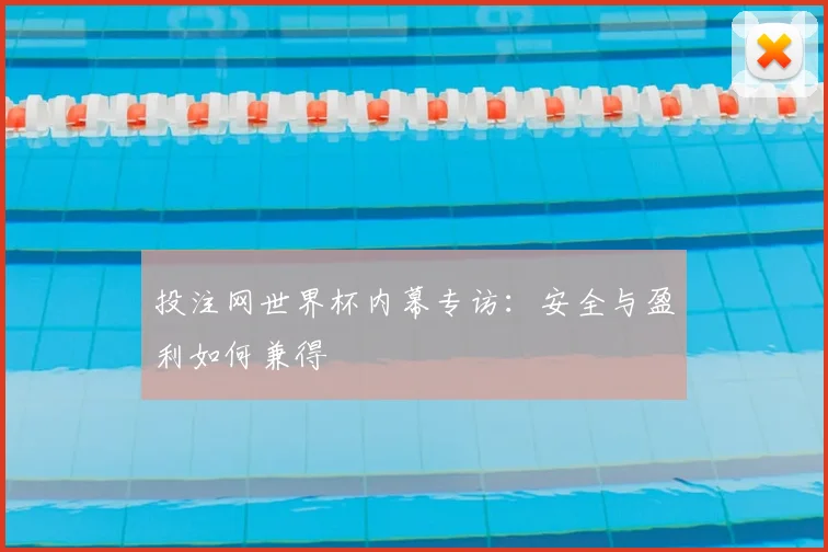 投注网世界杯内幕专访:安全与盈利如何兼得